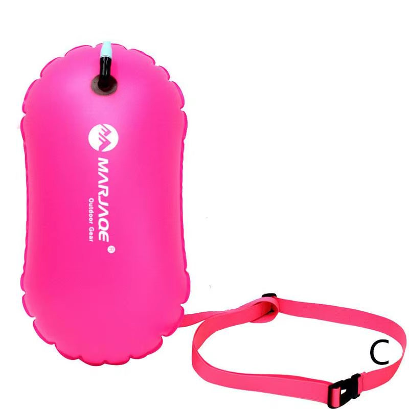 1Pcs PVC Swimming Buoy Safety Buoy Traction Buoy Swimming Inflatable Float Bag Outdoor Swimming Supplies