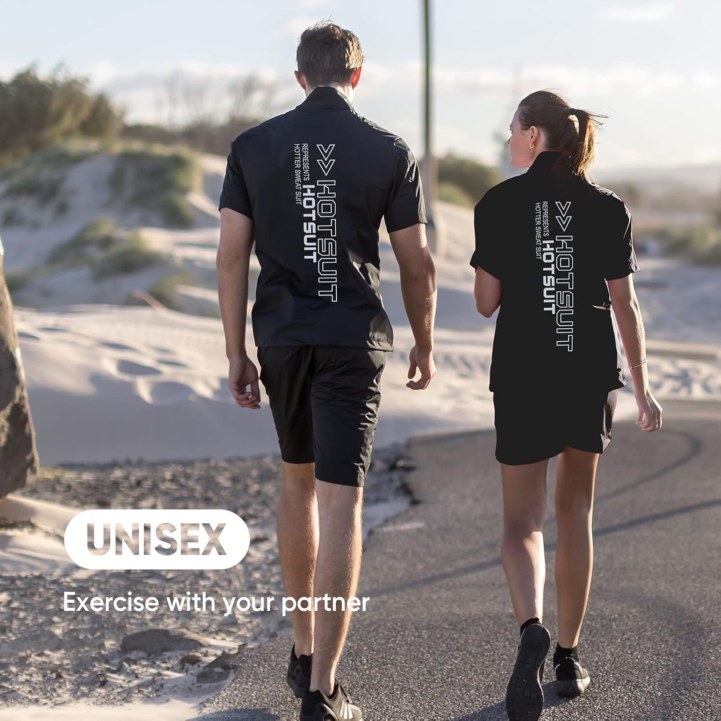 Sauna Suit for Men Women Workout Couple Sweat Jacket Short Sleeves Sauna Top Gym Fitness Sauna Shirts