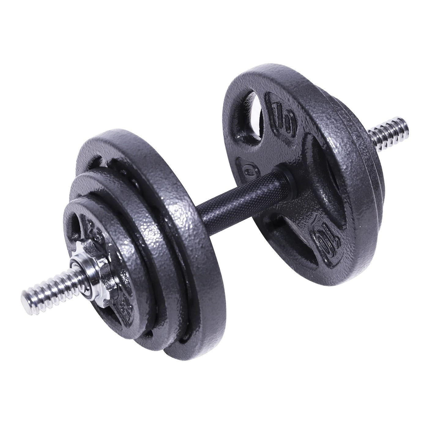 35LB Cast Iron Weight Plate Set with 2 Each of 2.5, 5 and 10LB, Fits Standard Bar