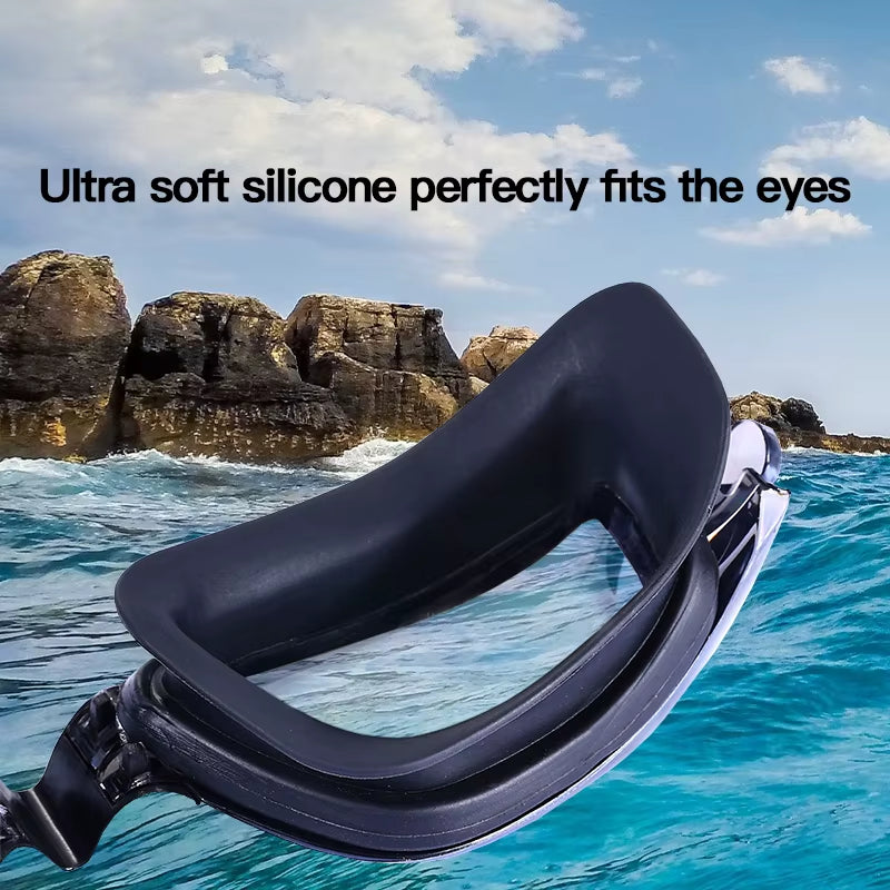 Swimming Goggles Adult Myopia Swimming Goggles One-Piece Earplugs Electroplating Anti-Fog High-Definition Swimming Goggles