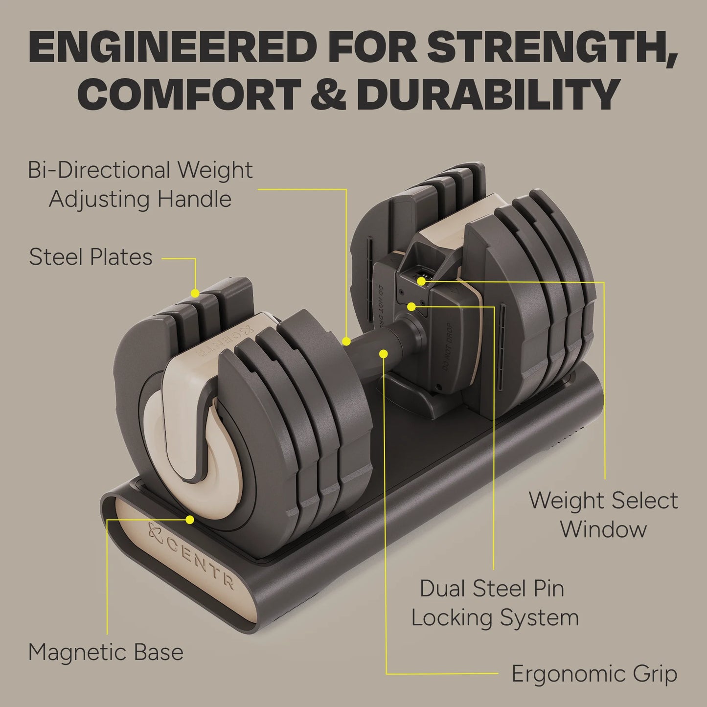 (2 Pack) Smart Stack 50 Adjustable Dumbbell, 5-50 Lbs