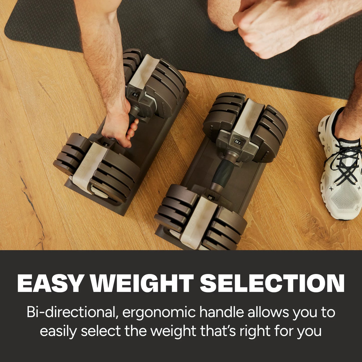 (2 Pack) Smart Stack 50 Adjustable Dumbbell, 5-50 Lbs
