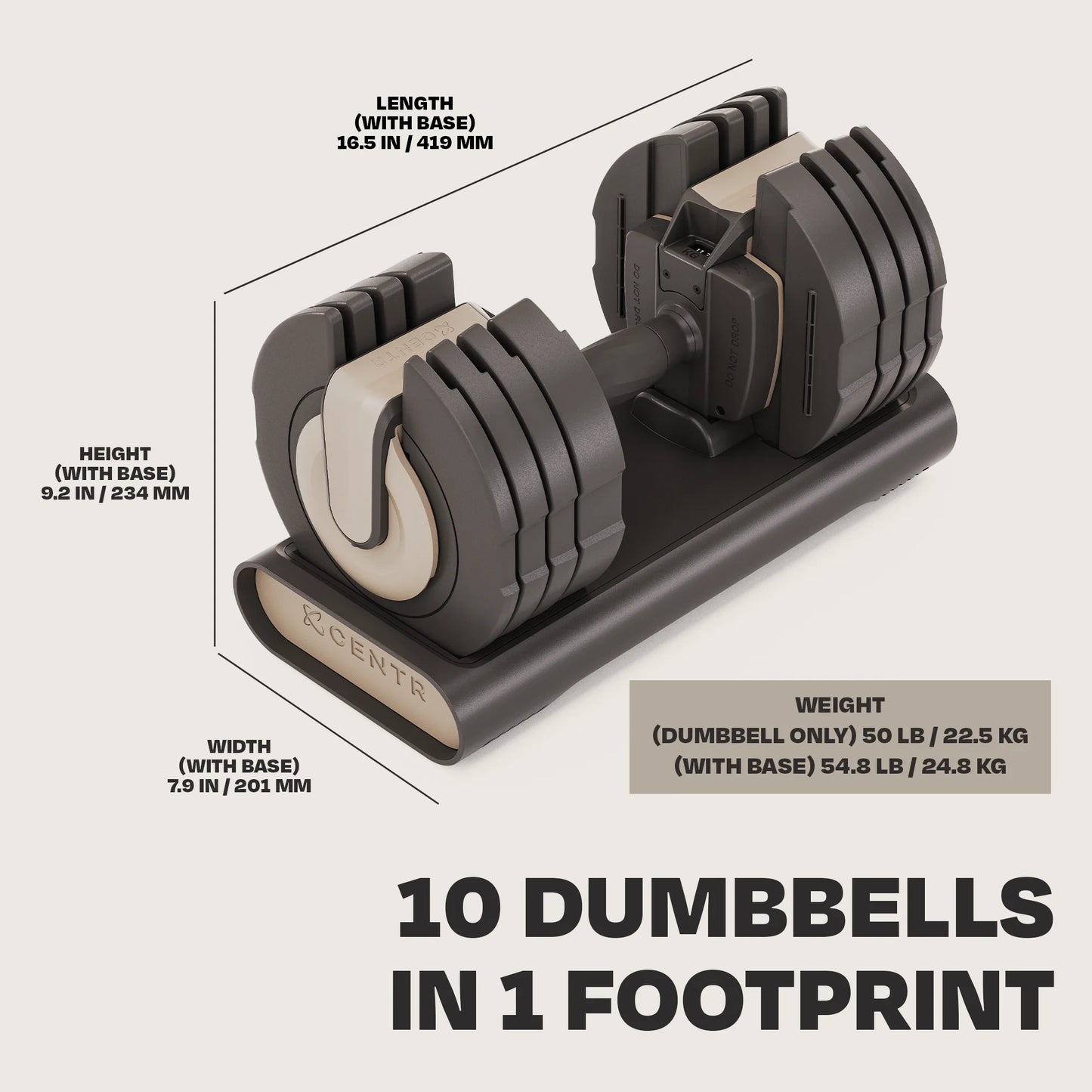 (2 Pack) Smart Stack 50 Adjustable Dumbbell, 5-50 Lbs