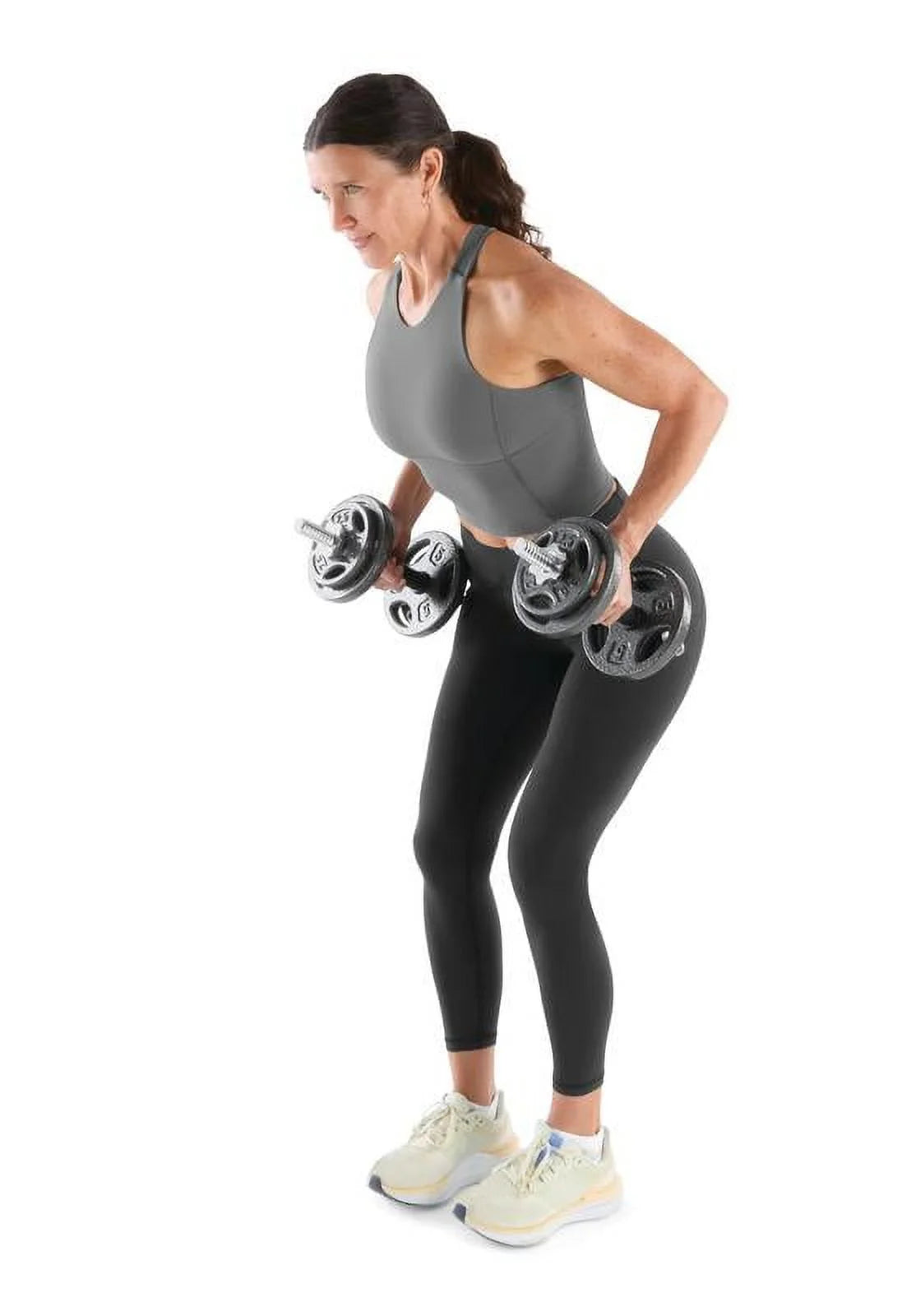 100LB Black Cast Iron Standard Weight Plate Sets, Used as Both Dumbbell and Barbell