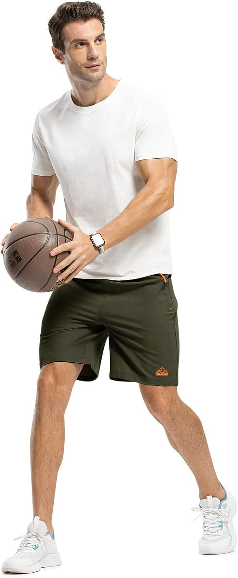 Men'S 7" / 9" Running Hiking Shorts Quick Dry Athletic Gym Outdoor Sports Short 3 Zipper Pockets