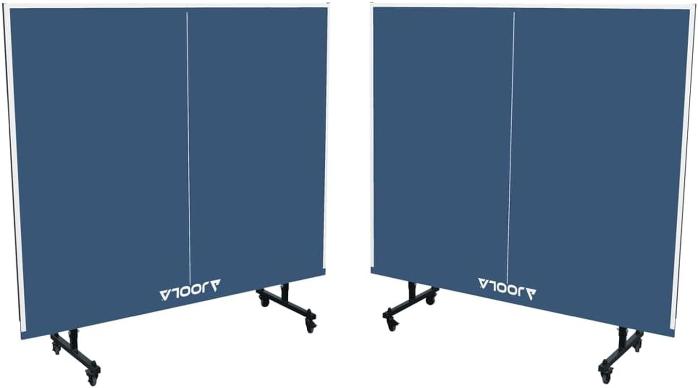 inside Professional MDF Indoor Ping Pong Table with Quick Clamp Table Tennis Net and Post Set - 10 Minute Easy Assembly - Tournament Quality - Foldable with Single Player Playback Mode
