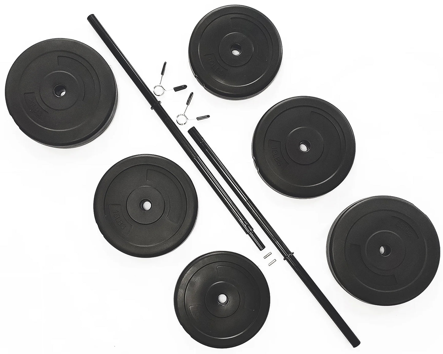 Vinyl Standard Weight Set in Black, 100 Lbs.