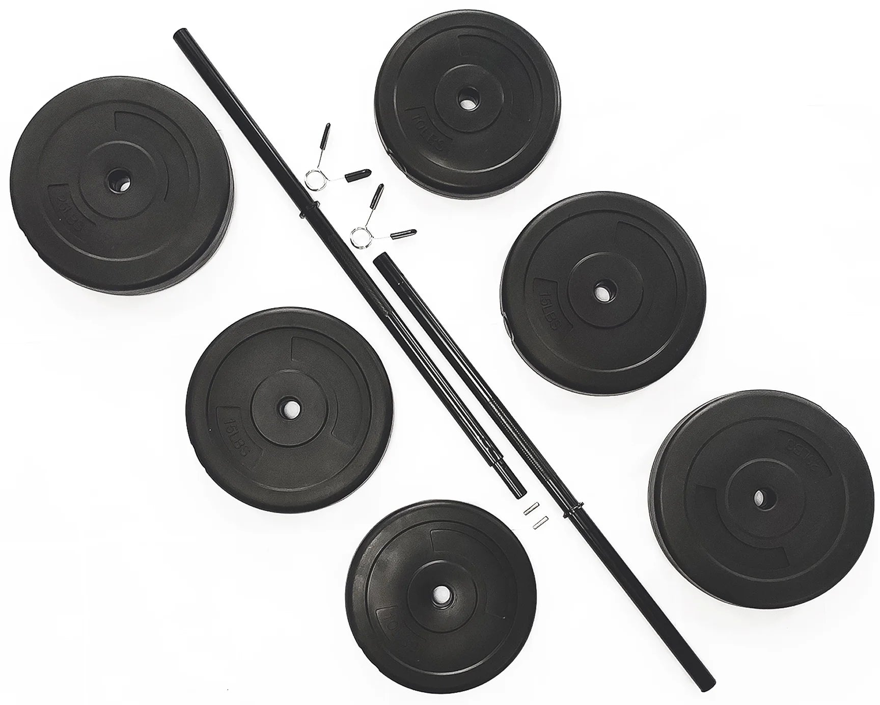 Vinyl Standard Weight Set in Black, 100 Lbs.