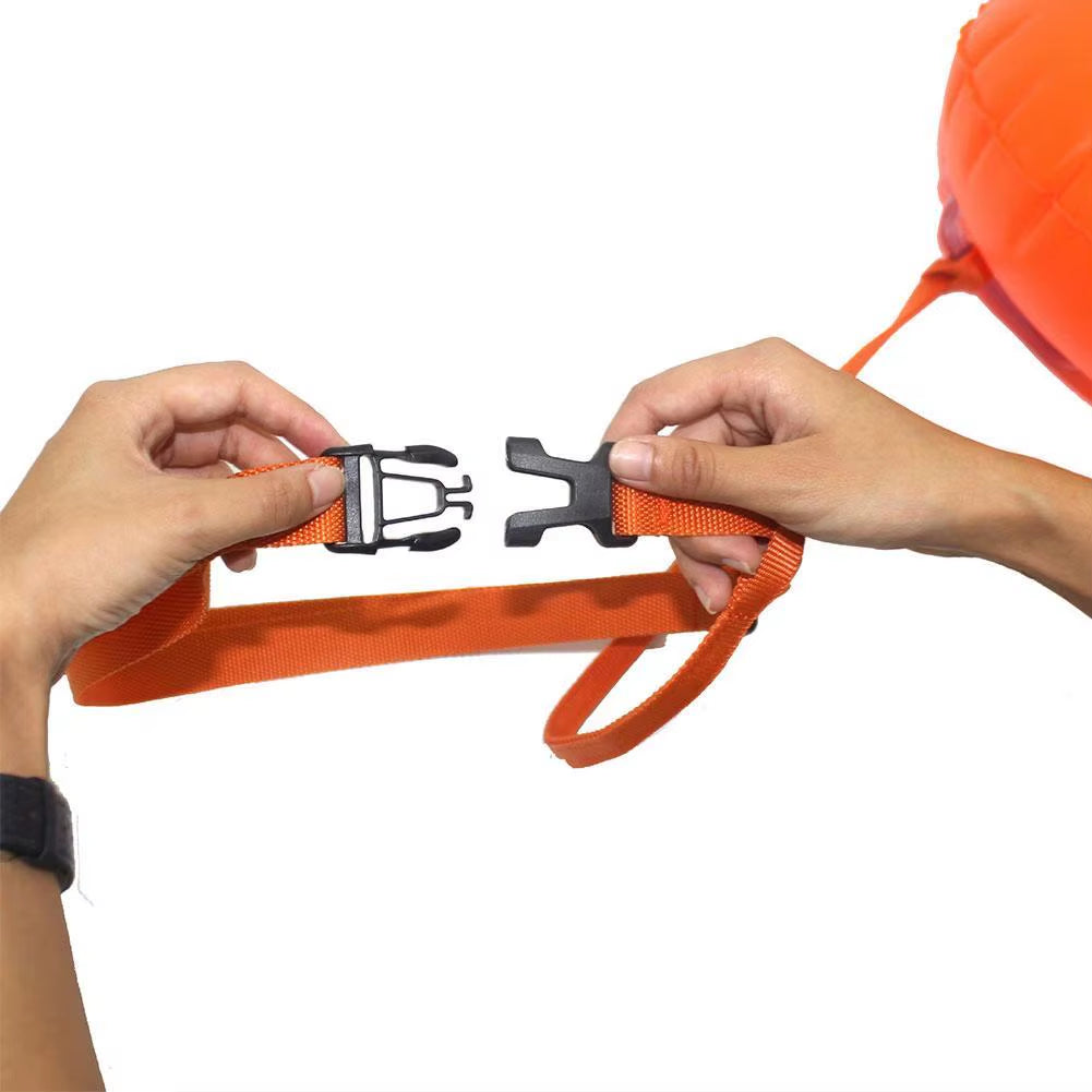 1Pcs PVC Swimming Buoy Safety Buoy Traction Buoy Swimming Inflatable Float Bag Outdoor Swimming Supplies