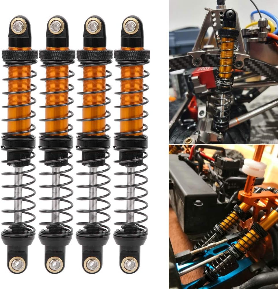 RC Shock Struts Damper, Oil Suspension Shock Struts Damper RC Car Metal Shock Absorber Compatible with Cc01(100Mm)