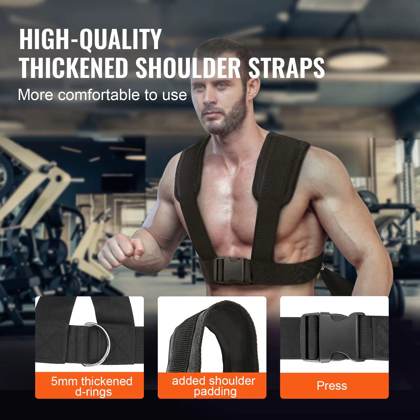 VEVOR Weight Training Sled Pull Push Power Sled Fitness Strength Resistance Training Workout Equipment for Athletic Exercise