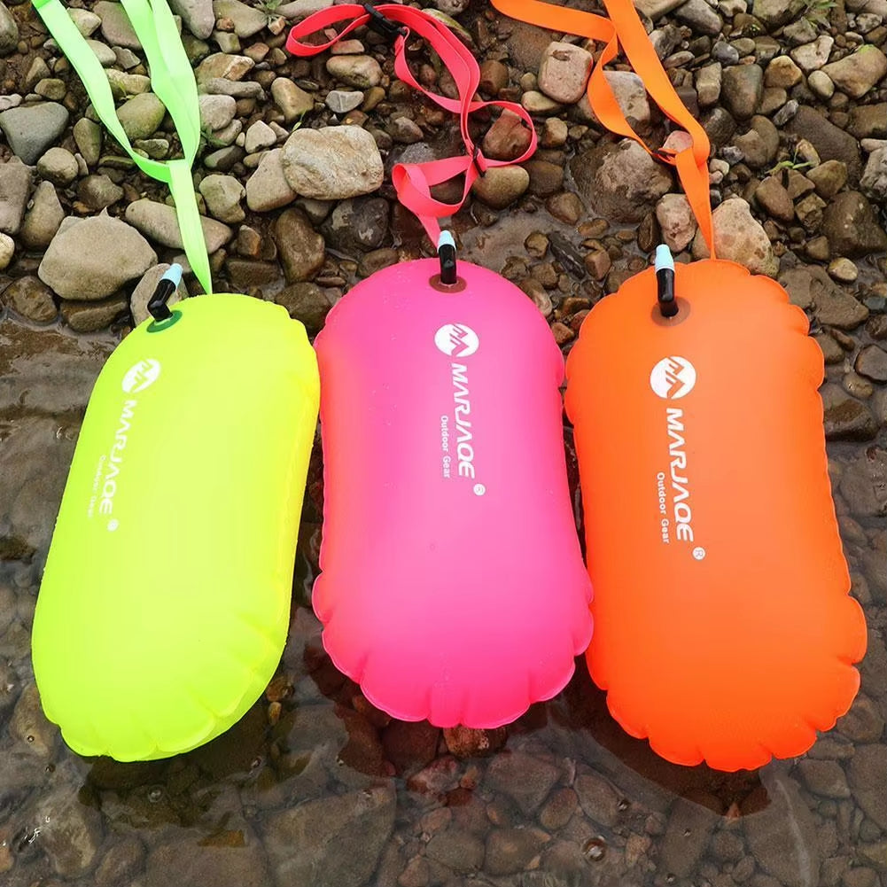 1Pcs PVC Swimming Buoy Safety Buoy Traction Buoy Swimming Inflatable Float Bag Outdoor Swimming Supplies