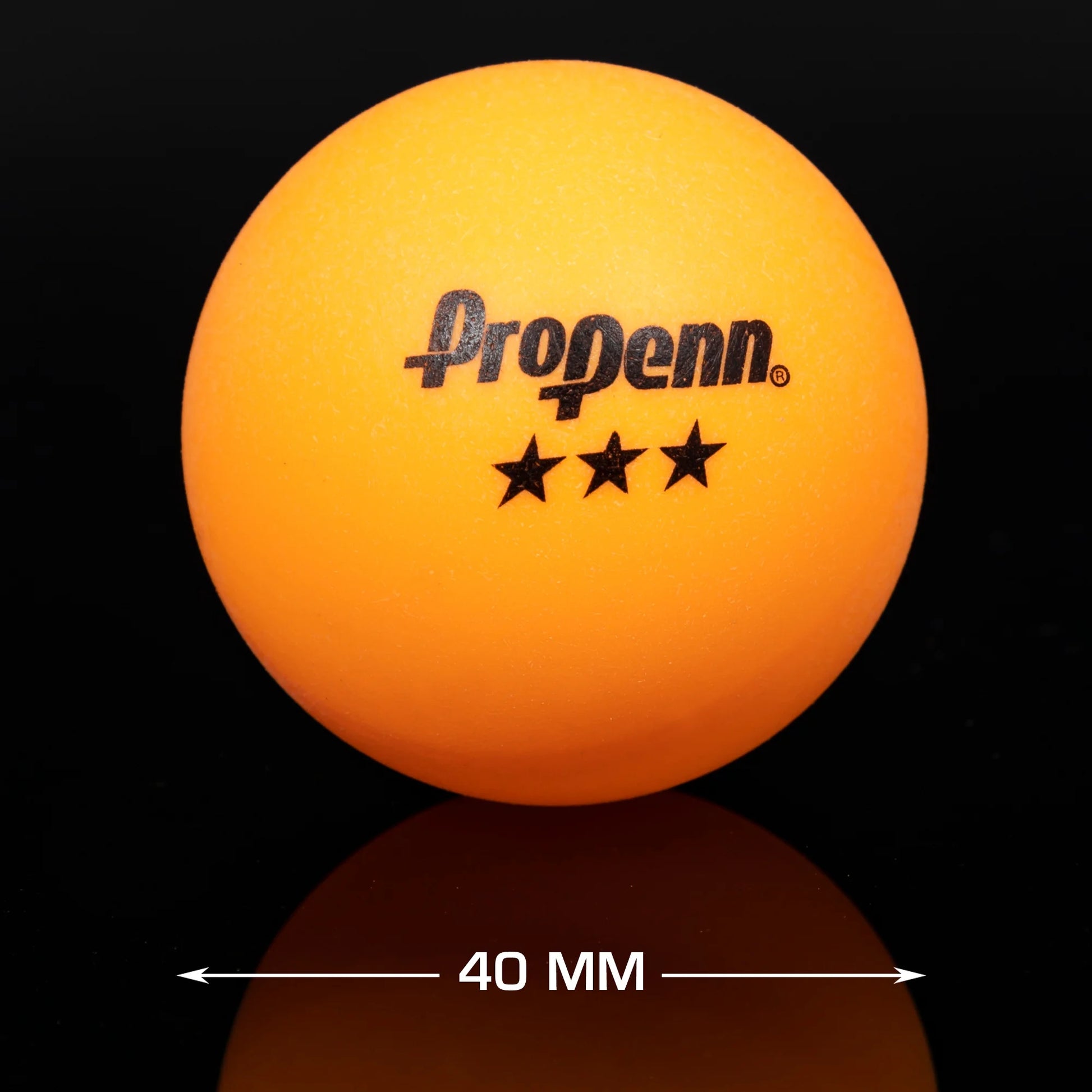 Pro Tournament 3-Star Table Tennis Balls, 40 Mm, Orange, 6 Count