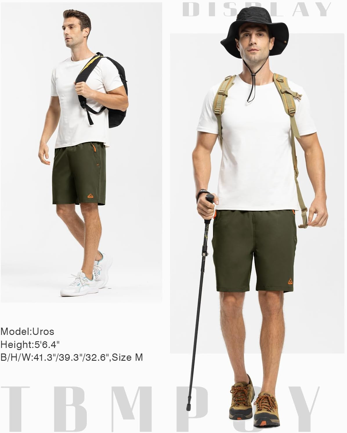 Men'S 7" / 9" Running Hiking Shorts Quick Dry Athletic Gym Outdoor Sports Short 3 Zipper Pockets