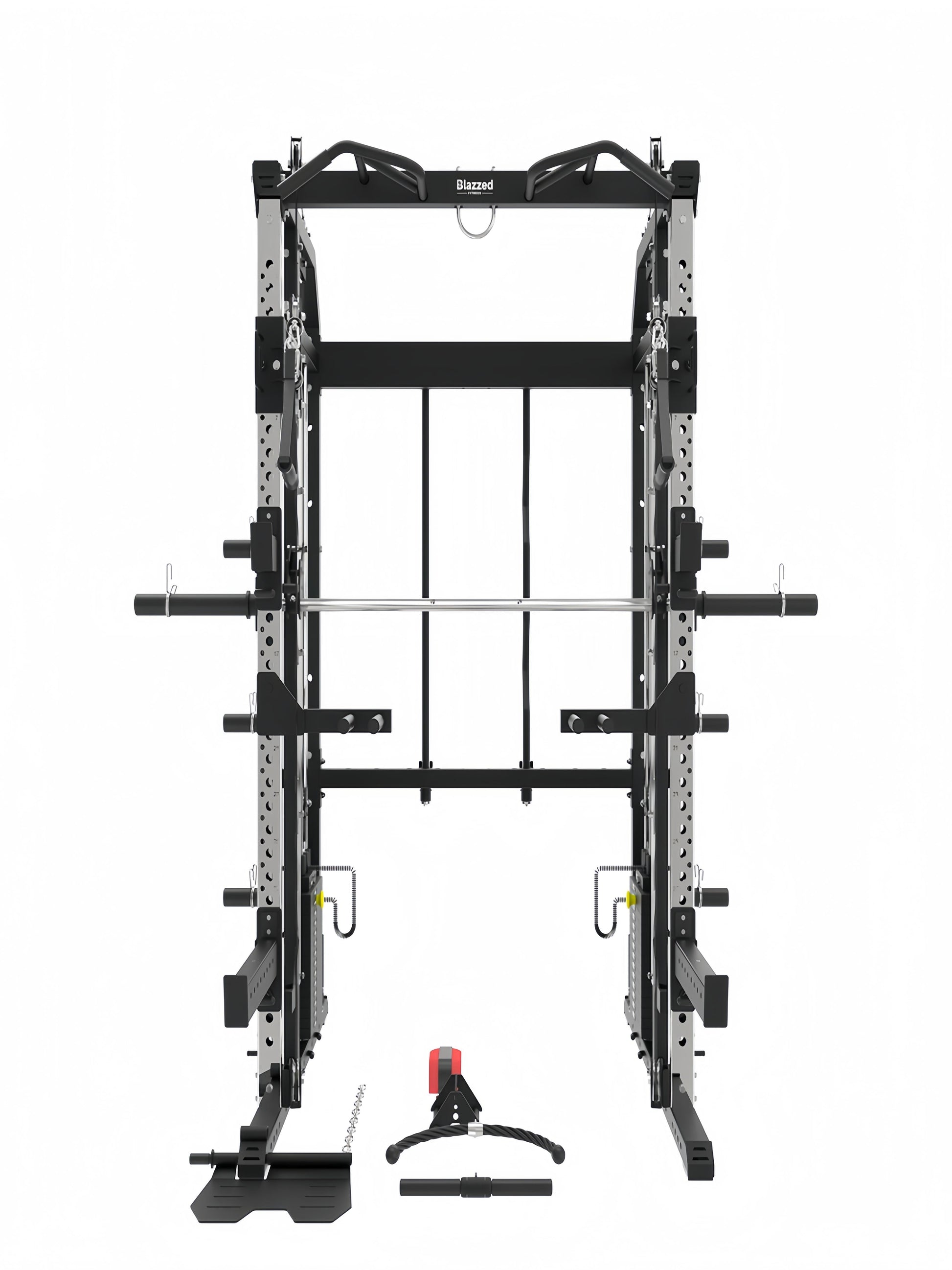 BLAZZED plus ALL-IN-ONE FUNCTIONAL TRAINER CABLE CROSSOVER CAGE HOME GYM W/ SMITH MACHINE