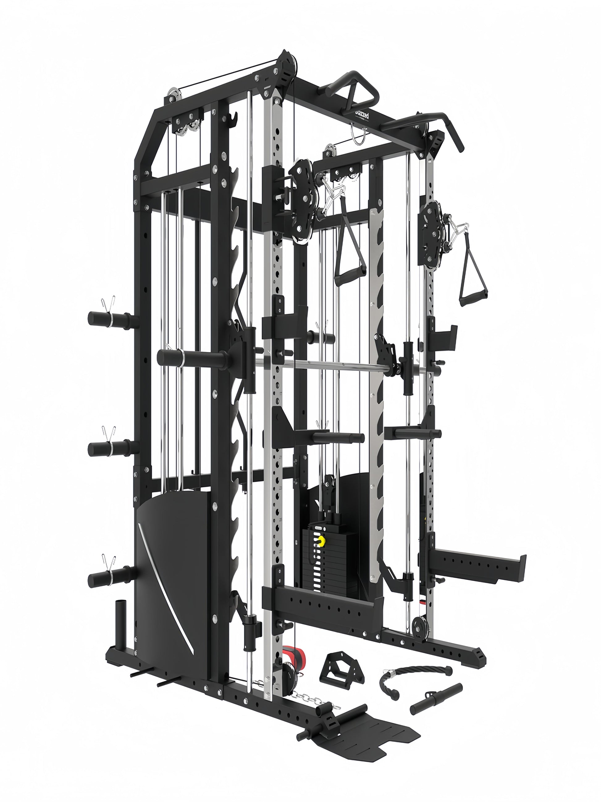 BLAZZED plus ALL-IN-ONE FUNCTIONAL TRAINER CABLE CROSSOVER CAGE HOME GYM W/ SMITH MACHINE