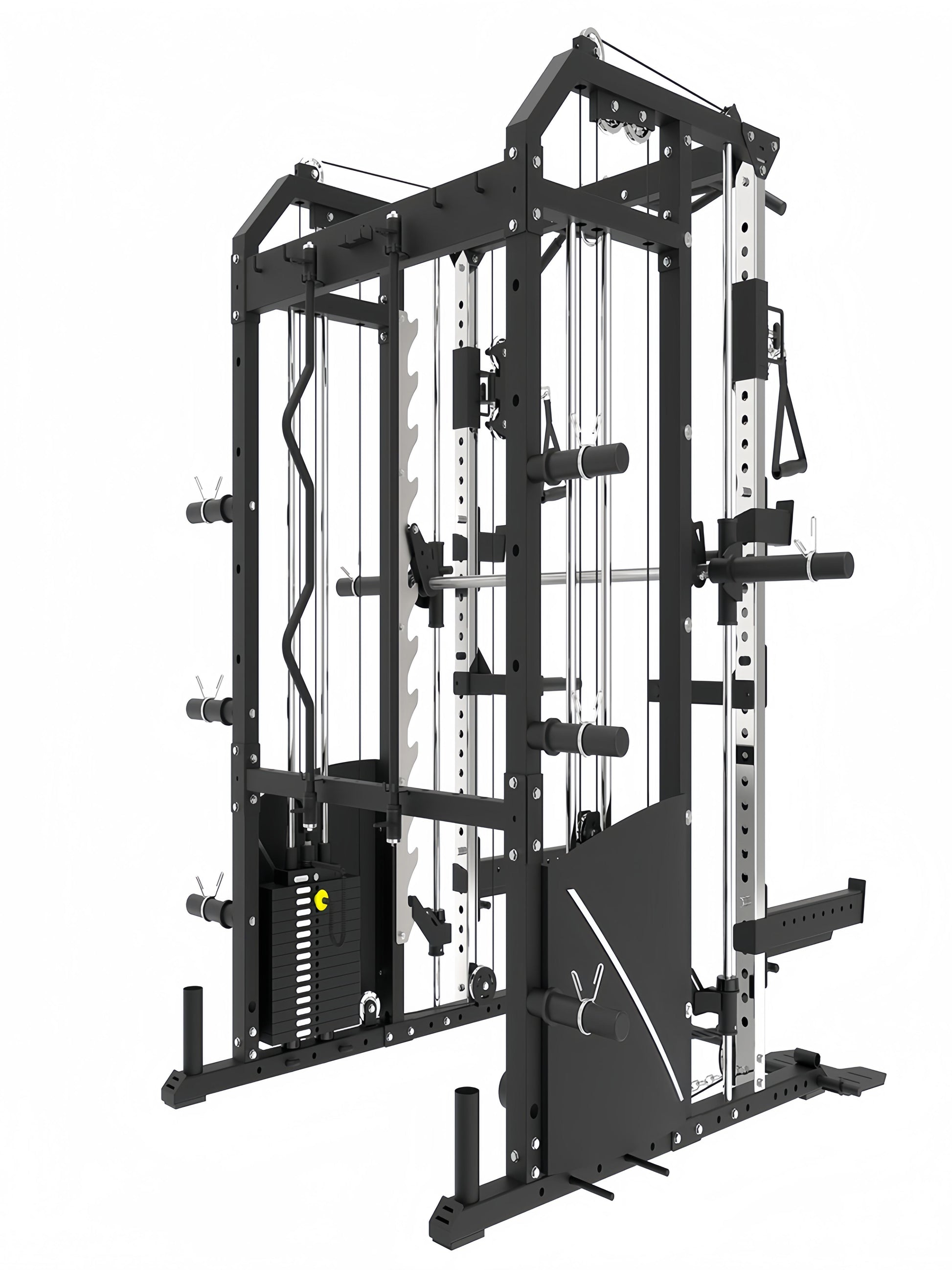 BLAZZED plus ALL-IN-ONE FUNCTIONAL TRAINER CABLE CROSSOVER CAGE HOME GYM W/ SMITH MACHINE