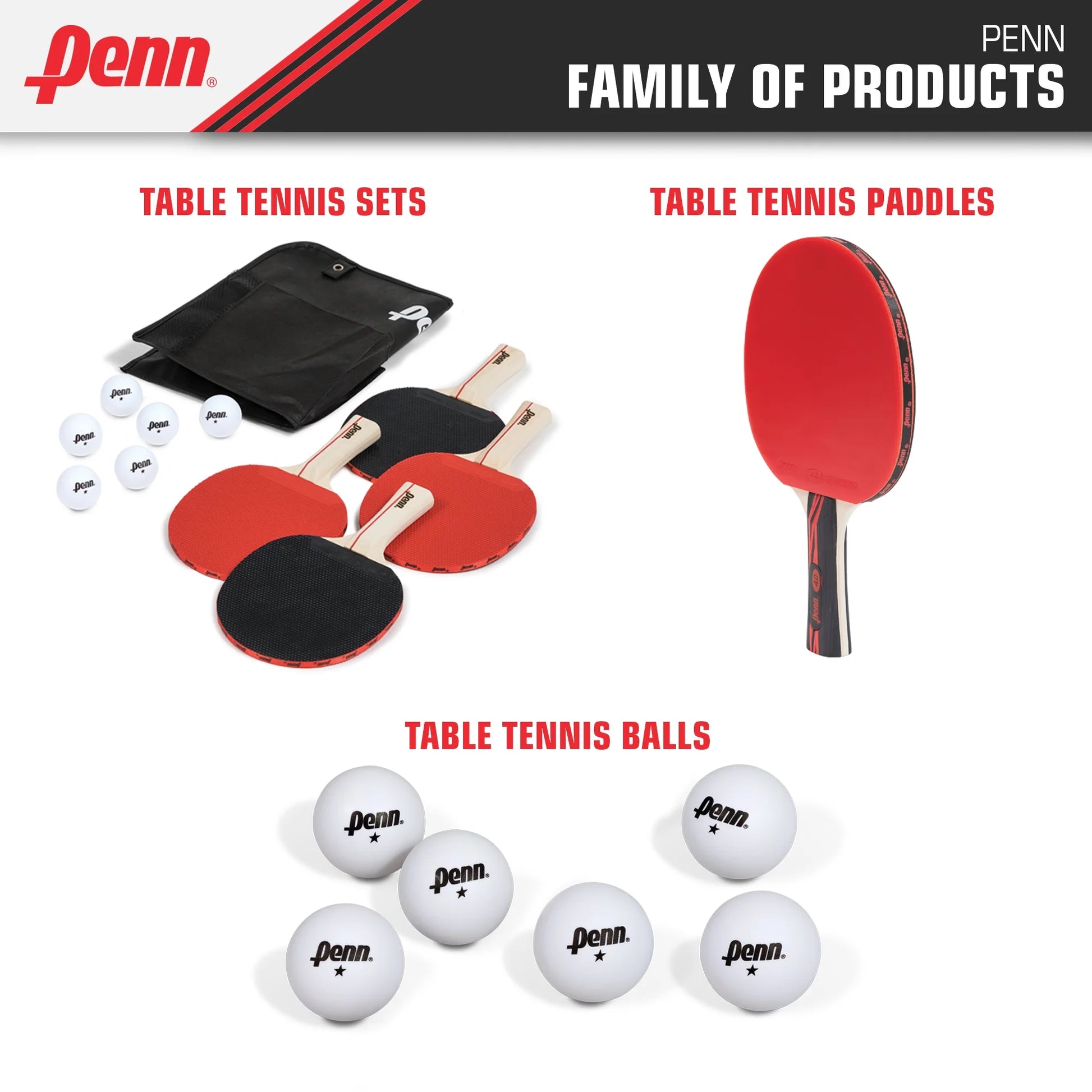 Pro Tournament 3-Star Table Tennis Balls, 40 Mm, Orange, 6 Count