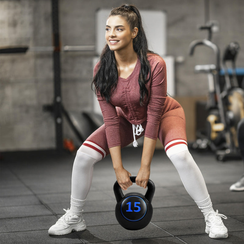 3 Pieces 5 10 15Lbs Kettlebell Weight Set