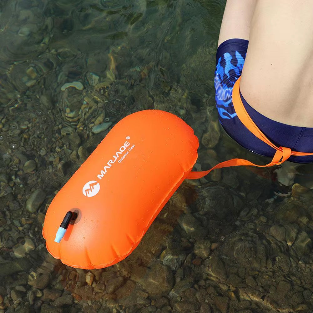 1Pcs PVC Swimming Buoy Safety Buoy Traction Buoy Swimming Inflatable Float Bag Outdoor Swimming Supplies