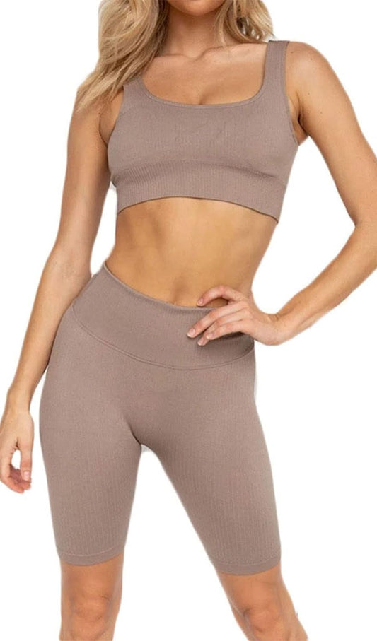 Workout Sets for Women Active 2 Piece Seamless Matching High Waist Yoga Set Gym Outfits