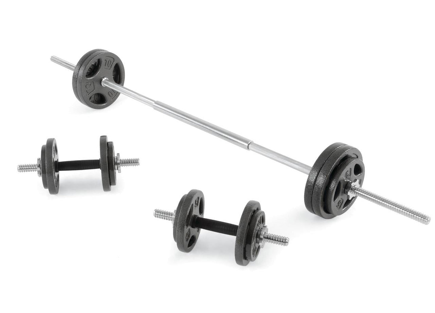 100LB Black Cast Iron Standard Weight Plate Sets, Used as Both Dumbbell and Barbell
