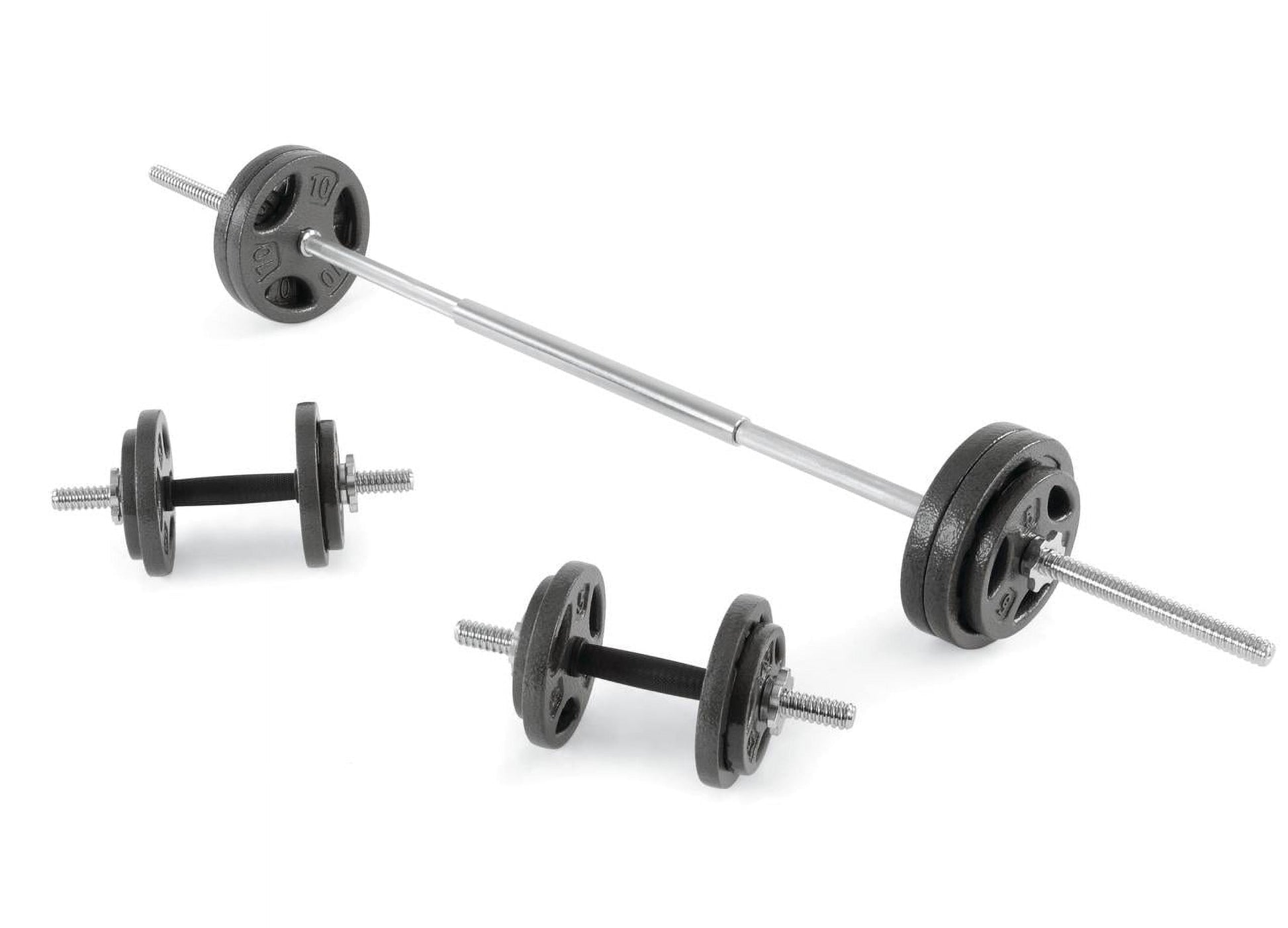 100LB Black Cast Iron Standard Weight Plate Sets, Used as Both Dumbbell and Barbell