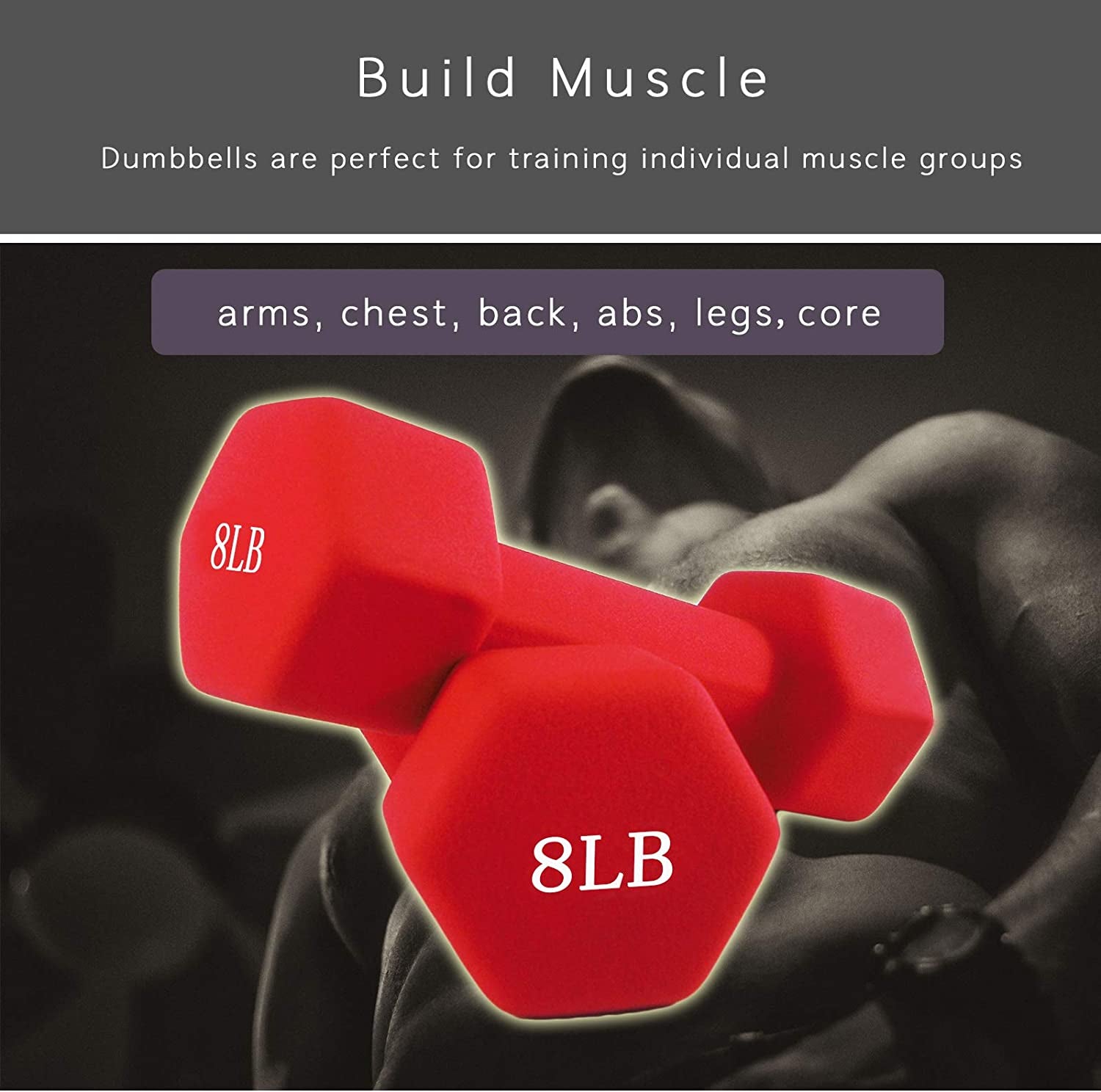 Dumbbells Set of 2 Exact Weights 15Lb/10Lb/8Lb/5Lb/3Lb/2Lb Neoprene Coated Dumbbell Sets, Matte Non-Slip Surface Hex Shape Colorful Exercise & Fitness Dumbbells