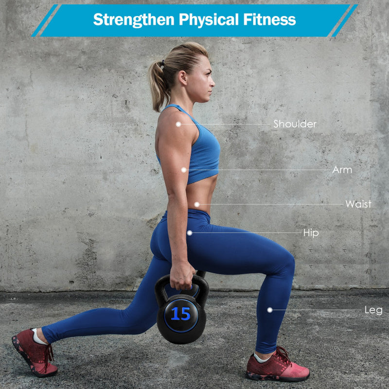 3 Pieces 5 10 15Lbs Kettlebell Weight Set